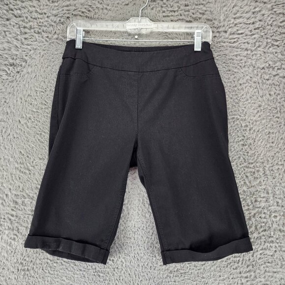 Soft Surroundings Shorts Womens XS Black Stretch Mid Rise *GUC* - Picture 1 of 11